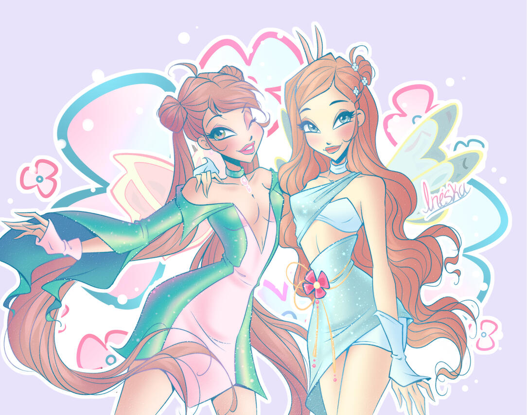 Winx 2D - 2x Halfbody Sketch - $32