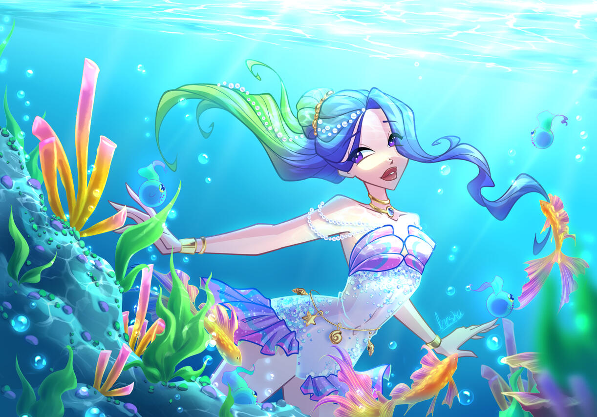 Winx 2D - Halfbody with Background - $50